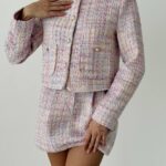 Compleu Sacou și Fusta Pink