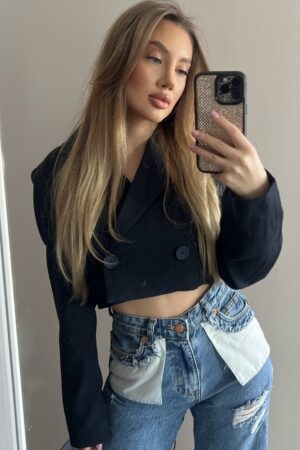 Sacou scurt Bleumarin