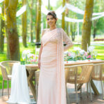 Rochie eleganta Aretha lunga, cu pietre strălucitoare , cambrata pe corp