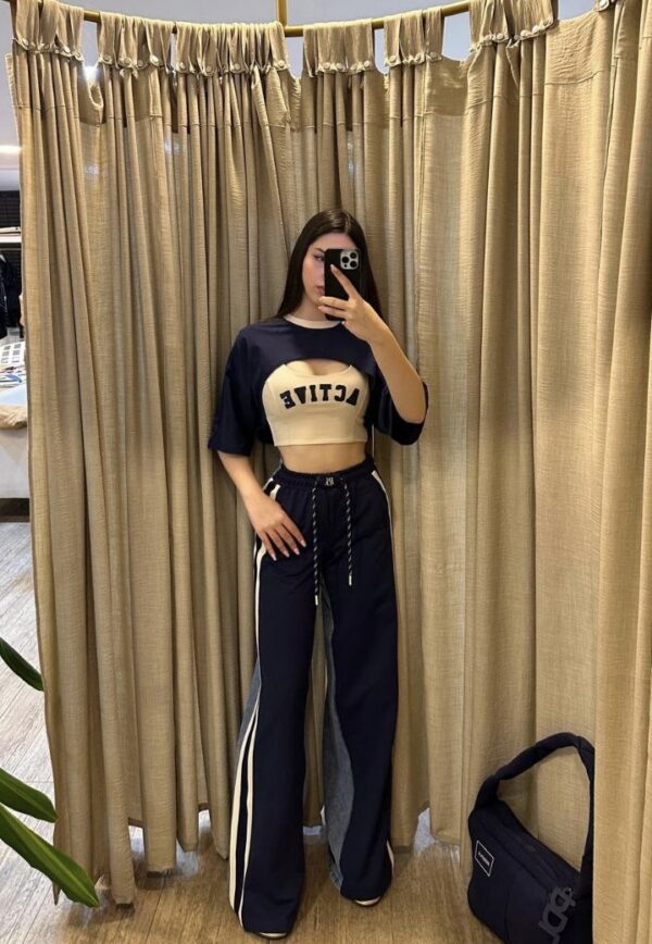 Trening 3 piese (tricou, bustiera și pantaloni) - imagine 3