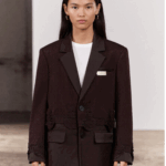 Sacou oversized cu detalii din tricot