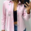Camasa oversized din denim Pink