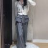 Pantaloni casual cu buzunare în fata
