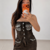 Compleu denim pantaloni și corset