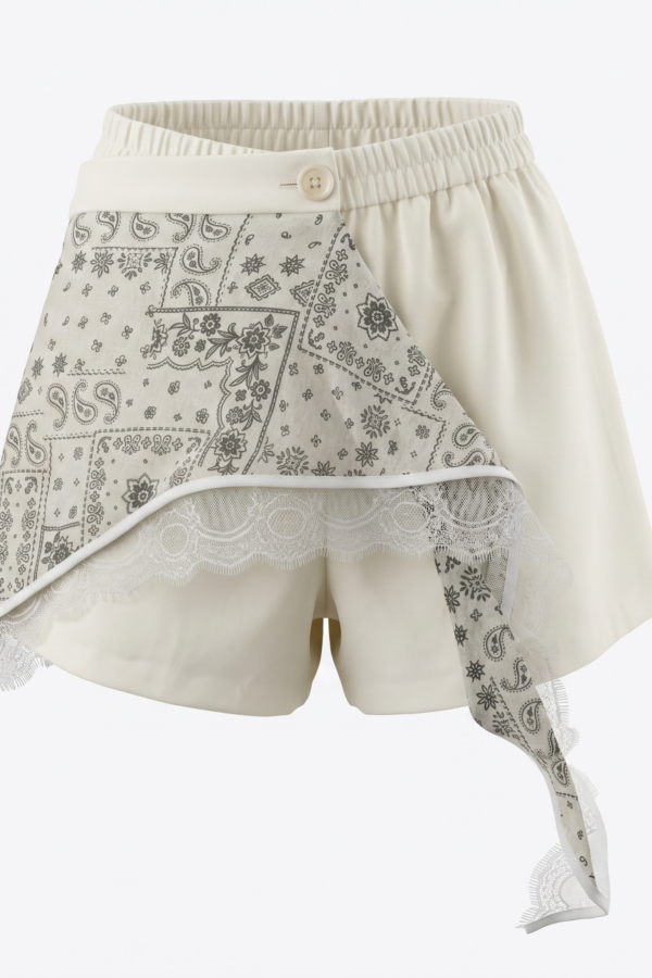 Pantaloni scurți cu eșarfă detașabilă