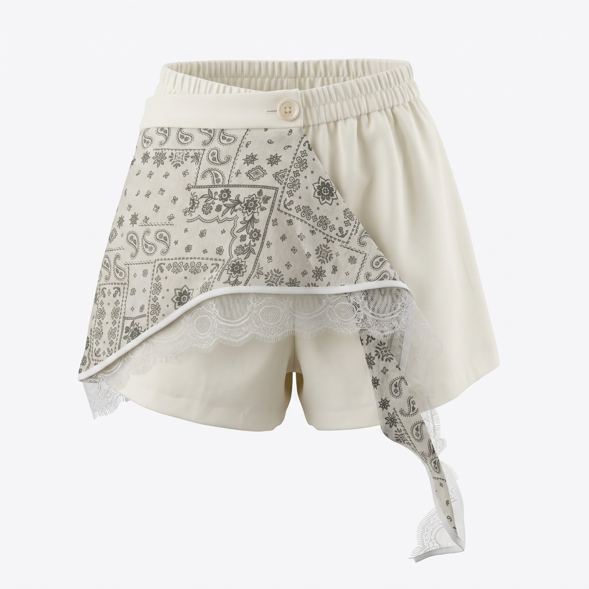 Pantaloni scurți cu eșarfă detașabilă